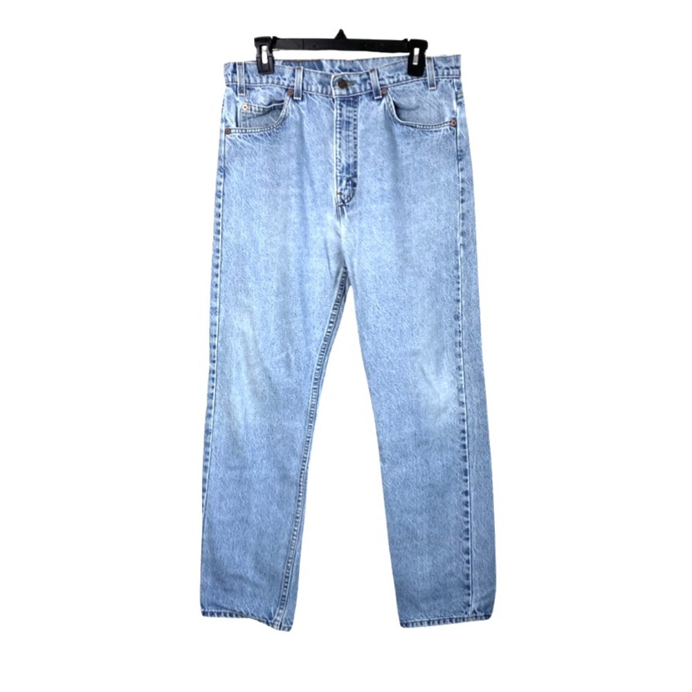 vintage Levi’s 505 Orange Tab Light Wash High Waist Cotton Mom Jeans Waist 31”